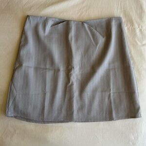 Princess Polly Gray Pinstripe Mini Skirt